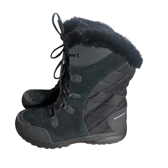 Columbia womens Ice Maiden II black quilted winter boots Sz 11 - Picture 1 of 4